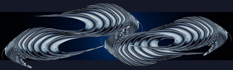 Metallic waves decorative illustration vector background graphic design