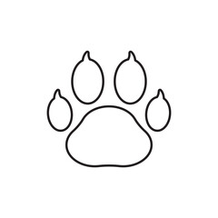 Paw vector icon. Animal paw icon. Dog and cat paw sign. Paw print symbol. Pet concept symbol pictogram. UX UI icon © Elchin