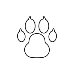 Paw vector icon. Animal paw icon. Dog and cat paw sign. Paw print symbol. Pet concept symbol pictogram. UX UI icon © Elchin