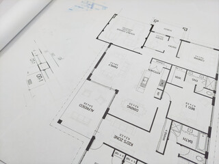 House plan project engineering design on side view