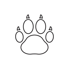 Paw vector icon. Animal paw icon. Dog and cat paw sign. Paw print symbol. Pet concept symbol pictogram. UX UI icon © Elchin