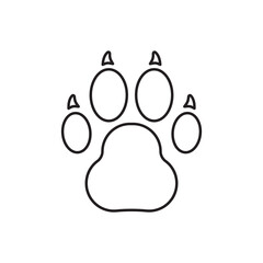 Paw vector icon. Animal paw icon. Dog and cat paw sign. Paw print symbol. Pet concept symbol pictogram. UX UI icon © Elchin