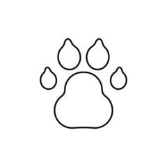 Paw vector icon. Animal paw icon. Dog and cat paw sign. Paw print symbol. Pet concept symbol pictogram. UX UI icon © Elchin