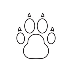 Paw vector icon. Animal paw icon. Dog and cat paw sign. Paw print symbol. Pet concept symbol pictogram. UX UI icon © Elchin