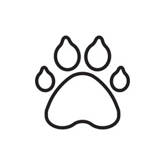 Paw vector icon. Animal paw icon. Dog and cat paw sign. Paw print symbol. Pet concept symbol pictogram. UX UI icon © Elchin