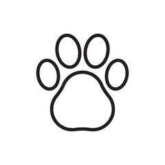 Paw vector icon. Animal paw icon. Dog and cat paw sign. Paw print symbol. Pet concept symbol pictogram. UX UI icon © Elchin