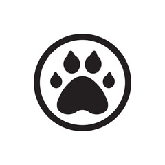 Paw vector icon. Animal paw icon. Dog and cat paw sign. Paw print symbol. Pet concept symbol pictogram. UX UI icon © Elchin