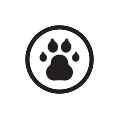 Paw vector icon. Animal paw icon. Dog and cat paw sign. Paw print symbol. Pet concept symbol pictogram. UX UI icon © Elchin