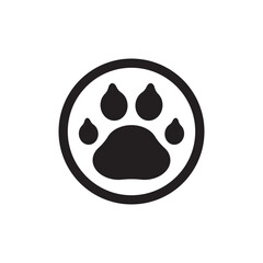 Paw vector icon. Animal paw icon. Dog and cat paw sign. Paw print symbol. Pet concept symbol pictogram. UX UI icon © Elchin