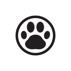Paw vector icon. Animal paw icon. Dog and cat paw sign. Paw print symbol. Pet concept symbol pictogram. UX UI icon © Elchin
