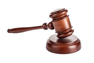 Gavel Isolated on Transparent Background - Generative AI
