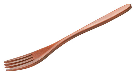 wooden Fork, isolated on white background, full depth of field