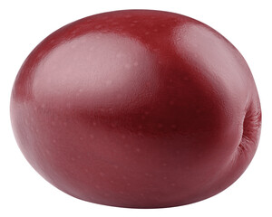 red Olive isolated on white background, full depth of field