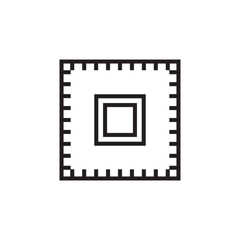 Processor vector icon. CPU microprocessor flat sign design. Computer chip symbol. Micro chip pictogram. Processor icon. CPU sign. UX UI icon