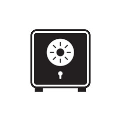 Bank safe box icon. Safe lock vector icon. Money safe flat sign design. Money safe symbol pictogram. UX UI vault icon