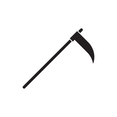 Scythe vector icon. Scythe flat sign design. Scythe symbol pictogram. UX UI icon
