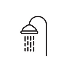 Shower vector icon. Bath flat sign design. Shower symbol pictogram. UX UI icon
