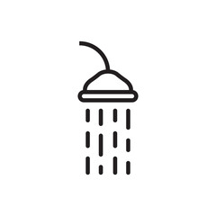 Shower vector icon. Bath flat sign design. Shower symbol pictogram. UX UI icon