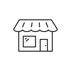 Store flat sign design. Store vector icon. Market icon. Supermarket symbol pictogram. UX UI icon