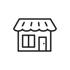 Store flat sign design. Store vector icon. Market icon. Supermarket symbol pictogram. UX UI icon