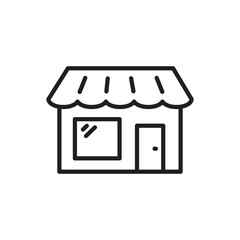 Store flat sign design. Store vector icon. Market icon. Supermarket symbol pictogram. UX UI icon