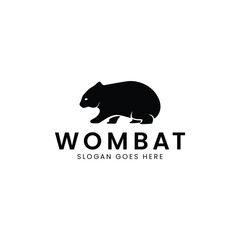 design a modern and minimalist logo wombat, animal in australia