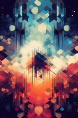 An illustration with abstract background. (Generative AI)