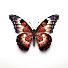 Fototapeta premium There is a butterfly on a white background. (Generative AI)
