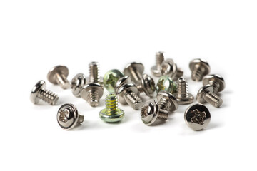 screws macro photo, metal screw, steel screw, repair screw