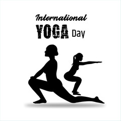 International Yoga Day. Yoga body posture,Vector illustration design.