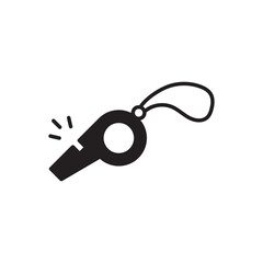 Referee whistle vector icon. Whistle flat sign design. Whistle symbol pictogram. UX UI icon