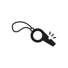 Referee whistle vector icon. Whistle flat sign design. Whistle symbol pictogram. UX UI icon