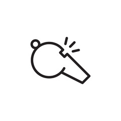 Referee whistle vector icon. Whistle flat sign design. Whistle symbol pictogram. UX UI icon