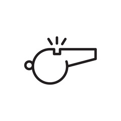 Referee whistle vector icon. Whistle flat sign design. Whistle symbol pictogram. UX UI icon