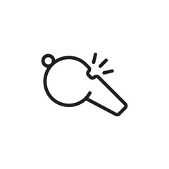 Referee whistle vector icon. Whistle flat sign design. Whistle symbol pictogram. UX UI icon