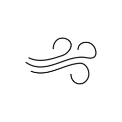 Wind vector icon. Wind flow flat sign design. Weather wind symbol pictogram. UX UI icon