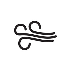 Wind vector icon. Wind flow flat sign design. Weather wind symbol pictogram. UX UI icon