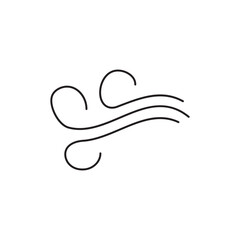 Wind vector icon. Wind flow flat sign design. Weather wind symbol pictogram. UX UI icon