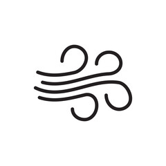 Wind vector icon. Wind flow flat sign design. Weather wind symbol pictogram. UX UI icon