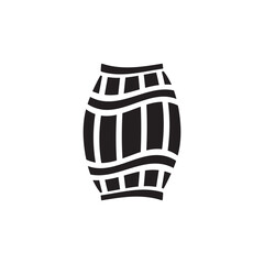 Wooden barrel vector icon. Wine barrel icon. Barrel flat sign design. Wine barrel symbol pictogram. UX UI icon
