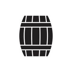 Wooden barrel vector icon. Wine barrel icon. Barrel flat sign design. Wine barrel symbol pictogram. UX UI icon