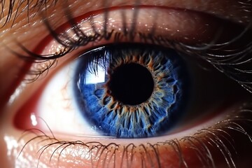 blue eye macro photography