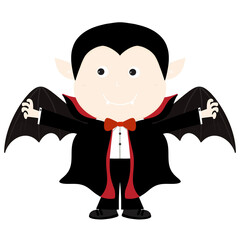  Dracula Costume, Cute Vampire cartoon, Halloween Decorative Elements