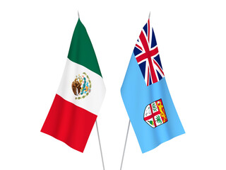 Republic of Fiji and Mexico flags