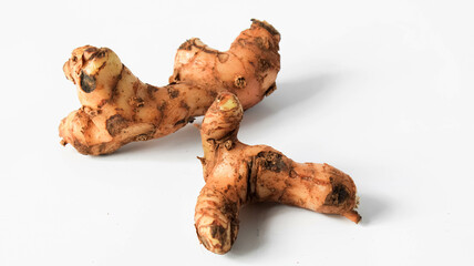 galangal on white isolated background