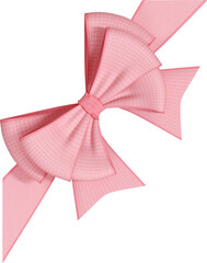 3D Render Pink Bow Ribbon