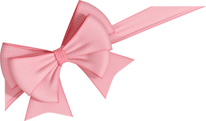 3D Render Cute Ribbon For Gift