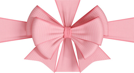 3D Render Bow Ribbon For Gift