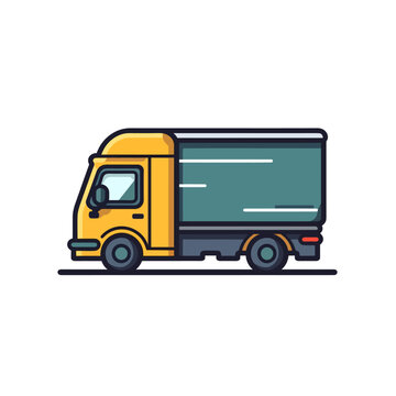 Delivery truck. Delivery service concept. Vector illustration.