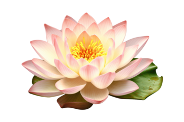 pink water lily isolated